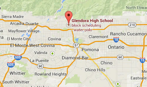map to Glendora high school